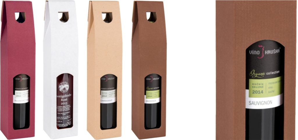 Papírová odnoska MONO — hnědá, bordó, stříbrná